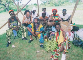 Rastafarians “hanging out” on Emancipation Day.