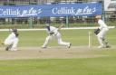 Imran Hussain pulls a delivery square of the wicket during his innings of 56. (Aubrey Crawford photo)