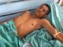 Stephen Mohamed in hospital yesterday