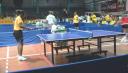 This Clairmonte Marcus photograph shows part of the action, as the Caribbean junior, cadet table tennis championships served off at the Cliff Anderson Sports Hall, yesterday