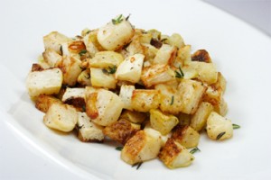 Thyme & Garlic roasted Kohlrabi (Photo by Cynthia Nelson)