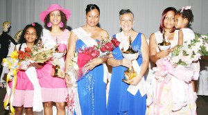 The winners: From left to right Junior winners Shondel Frank and Latifa, middle category winners Duanne Lewis and Dueva and senior winners Eileen Barkie and Audrey