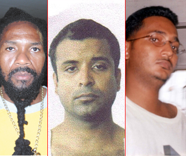 Donald Allison (left), Roger Khan (center) & Davendra Persaud (right)