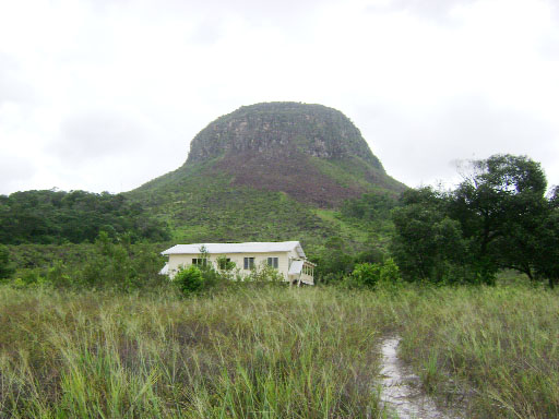 Lodging at the foot of the mountain: The health centre where I stayed at the foot of Pegall Mountain. 