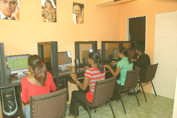Internet users at the Mark Benschop Centre
