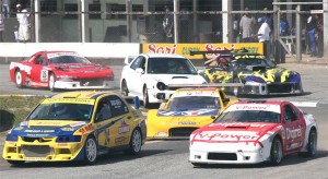 The action in the upcoming Guyana Motor Racing and Sports Club July meet is expected to be close as this Clifton Henry photo clearly shows.