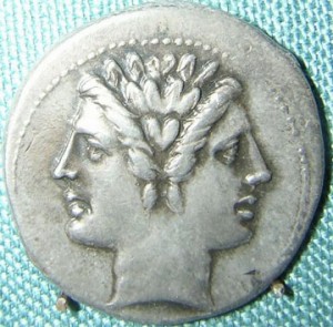 Janus the Roman two-headed god