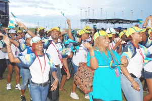 The Bahamas on the march! (Jules Gibson photo)