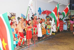 A section of the Surinamese delegation.