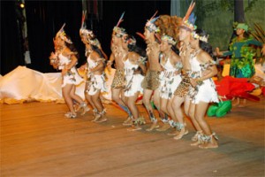 The segment paying tribute to Guyana’s Amerindian heritage during Guyana’s Signal Dance Production at the National Cultural Centre on Monday evening.  
