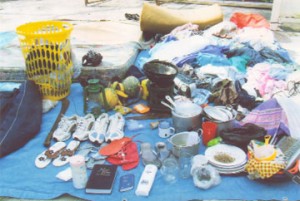 The items found by the police after Rondell Rawlins and Jermaine Charles were killed. (Police photo)