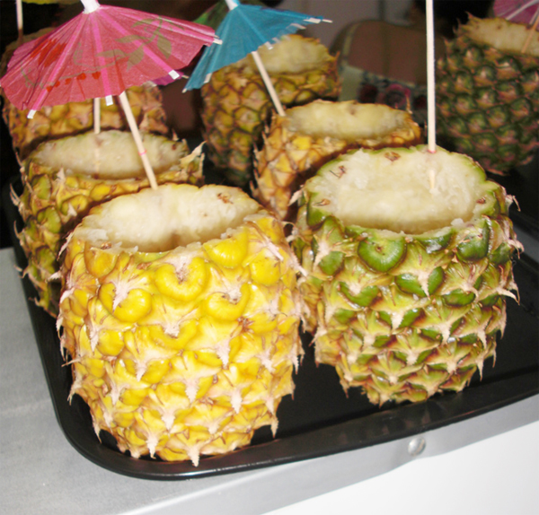 Pineapple drinks on offer 
