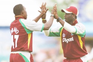  Dwayne Bravo, left and Xavier Marshall are out of the Superstars Series.  