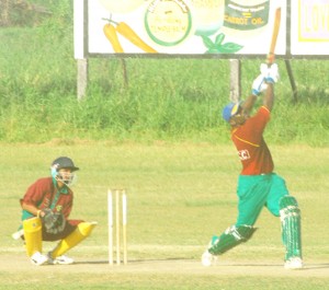 A TRUE MAVERICK! Alim Khan on the go during his scintillating innings. (Lawrence Fanfair photo)