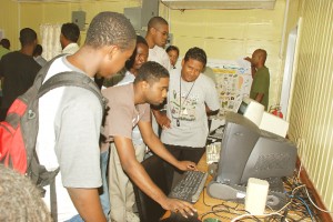  These participants seem engrossed in this demonstration which was conducted at yesterday’s activity. 