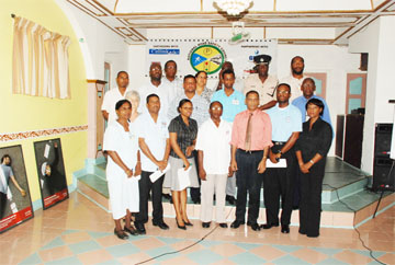 Minister of Health, Dr Leslie Ramsammy (third from right in front row) with other council members. 