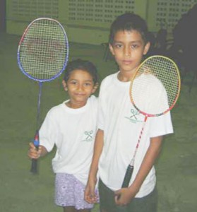 Double Champions: Six –year-old Priyanna Ramdhani and 10-year-old Narayan. 