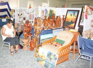 One of the Guyanese booths at the exhibition in Barbados (Jack Farley photo) 