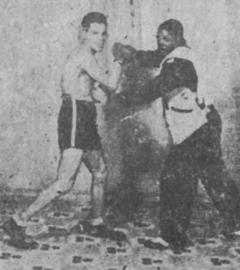 Harold Mack, right, with Young Joe Louis
