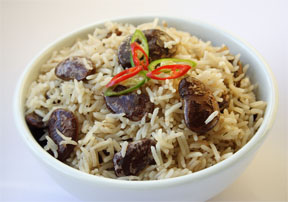 Rice & Christmas Beans (Photo by Cynthia Nelson)