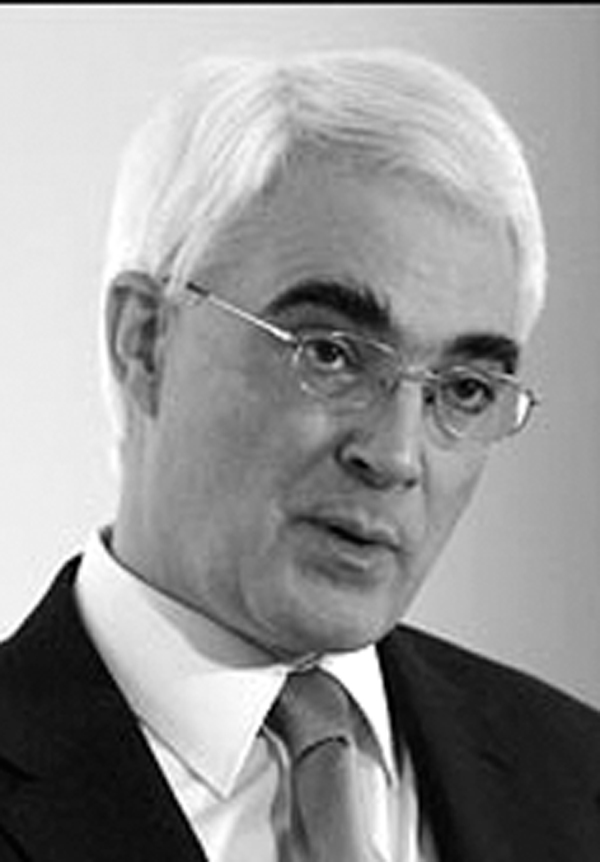 Britain’s Chancellor of the Exchequer Alistair Darling