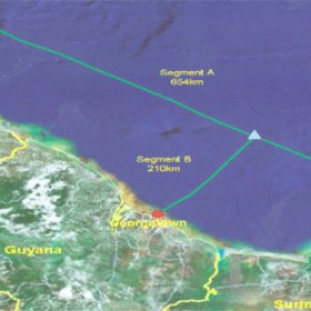 The route of the new US$60 million submarine cable. 