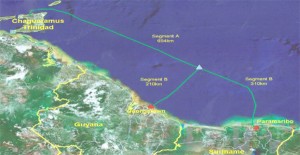 The route of the new US$60 million submarine cable. 