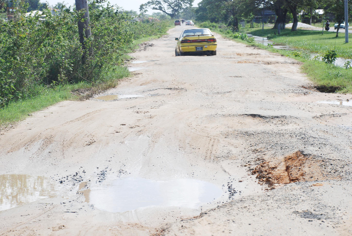 The deplorable access road.