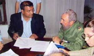 Bharrat Jagdeo and Fidel Castro in Havana