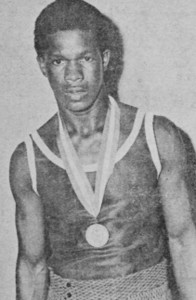 Reggie Ford with one of the many medals he won during his career. 