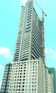 A 56-storey condominium project called Infinity at Brickell which has 459 residences and is located on Brickell Street, one of the most expensive streets in Miami. (PHOTO: Wikimedia Commons)