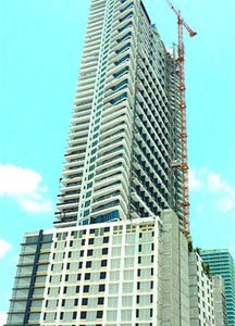 A 56-storey condominium project called Infinity at Brickell which has 459 residences and is located on Brickell Street, one of the most expensive streets in Miami. (PHOTO: Wikimedia Commons)