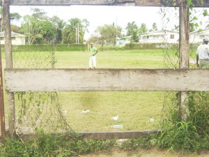 One of the holes at the back of the school’s compound through which the bandits could have gained entry.  