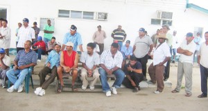 Some of the farmers at the meeting  