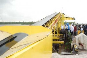 The adjustable conveyor belt which was constructed by the company.