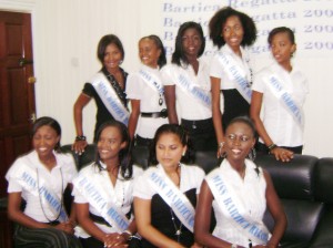 Contestants in the Miss Bartica Regatta pageant