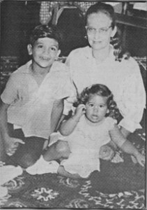 Janet Jagan and children Cheddi (Jnr) and Nadira