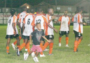 Camptown celebrates after defeating GDF(Orlando Charles photo)