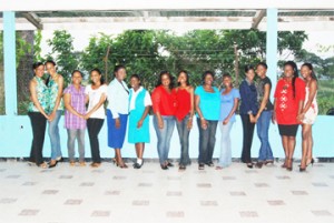 The contestants in this category pictured above are: Nicola Moonsammy and Sandra, Cherran Holder and Tianna, Yvonne Vickerie and Amina, Danielle Whyte and Denesha, Donna Edghillo and Akesia, Ambiza Persaud and Nadia. 