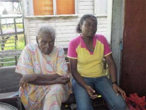 The deceased’s grandmother Jessie Skeete and his sister Samantha Semple. 