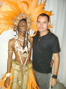 Damian Moore (right) and one of the Malick folk performers of T&T.