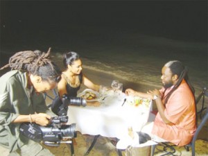 Timeka and Peetah in a scene from the video