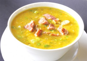 Split pea & Ham Soup: salted in layers (Photo by Cynthia Nelson) 