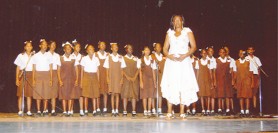 Annandale Secondary School on stage at the Guyana Music Teachers Associa-tion’s show Musicians on Stage at the National Cultural Centre on June 7. 