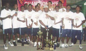 Flashback!  Mackenzie High School after claiming their third Victory Valley Royals Inter-School Basketball Title.