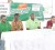 From left to right Sean Devers, West Indies Blind Cricket Player Ganesh Singh, Stanley Cook, President of GUYBCA, Mark Harper, Treasurer of GUYBCA Theresa Pemberton and DDL Representative Natasha Ramkumar 
