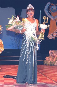 Jenel Cox after being crowned Miss Guyana Universe on Saturday night. (See story on page 19.)  (Xclusive Photo Studio)