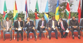 Some of the Caricom leaders in Georgetown for the 30th heads of government meeting