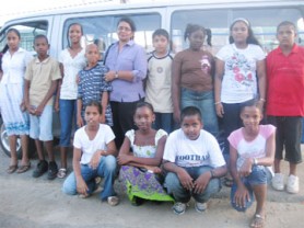 Top students of Novar Primary pose with their teacher Shamee Charran (standing, centre). From left standing are: Aanisah Bacchus, Simeon Chester, Calissa Bradford, Devon Pierre, Shaniece Wilson, Shameeza Bacchus, Ricardo Phillips and Bisham Bisnauth. Stooping from left are: Karishma Sankar, Zeska Williams, Jagdesh Singh and Crystal Madray. 