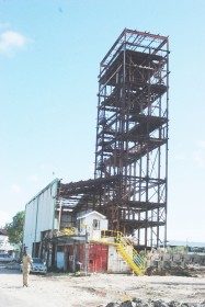 The shell of the old GRDB facility on Water Street.